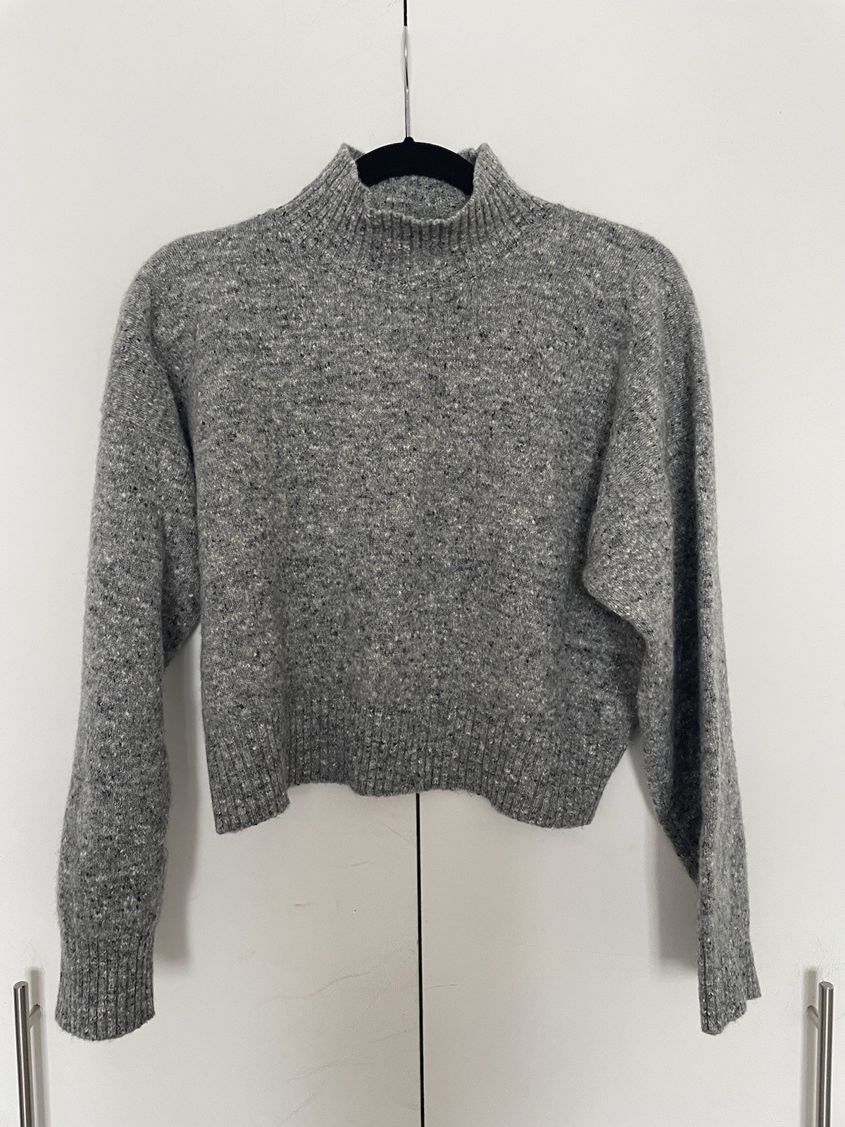 Eskandar Wool Cashmere Blend Grey Turtleneck Sweater