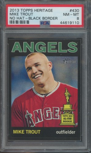 Mike Trout [Black Refractor] #HC10 2013 Topps Heritage Chrome card