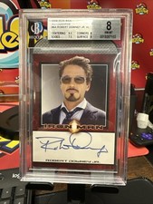 2008 Rittenhouse Iron Man Robert Downey Jr. as Tony Stark Autograph Auto BGS 8