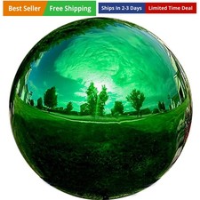 12 Inch Stainless Steel Gazing Globe Mirror Ball, Colorful and Shiny Addition...