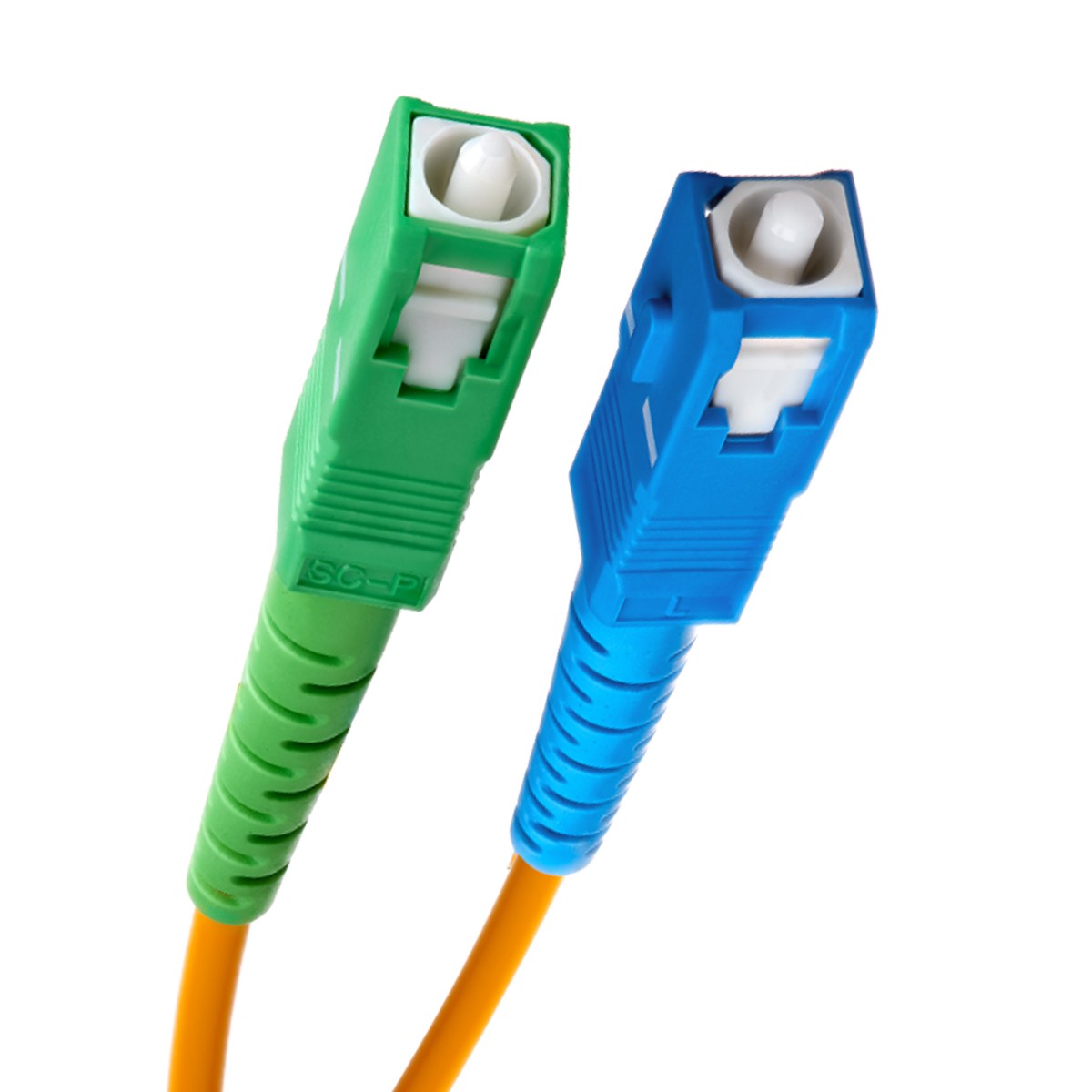 Câble fibre optique Freebox monomode cordon SC APC vers SC UPC 2 mètres jaune