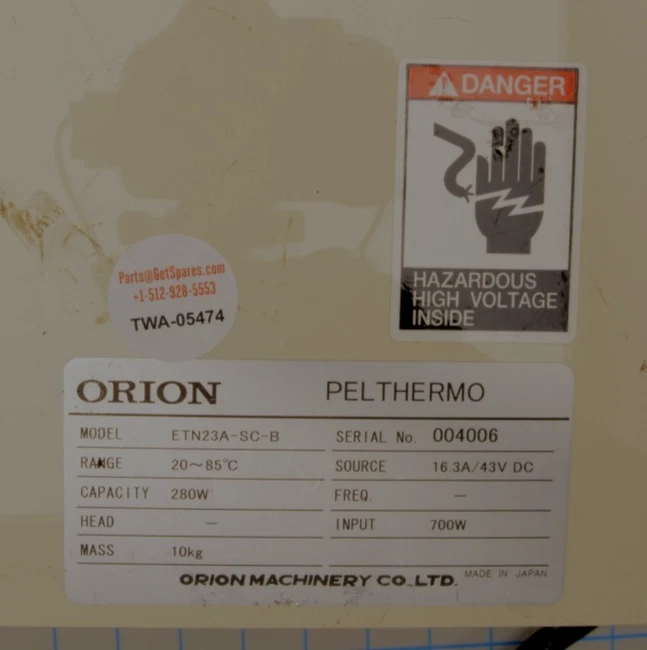 ETN23A-SC-B / INTERCAMBIADOR DE CALOR PELTHERMO / ORION Foto 2 de 4