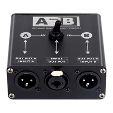 2 in 1 Out or 1 in 2 Out XLR Balanced Audio Source Switcher Manual Selector8550