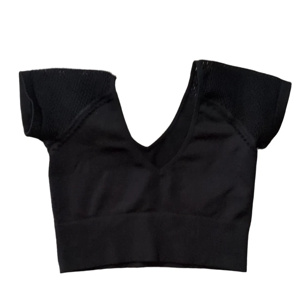 Top corto Aerie Offline negro sin costuras talla XS Foto 4 de 4