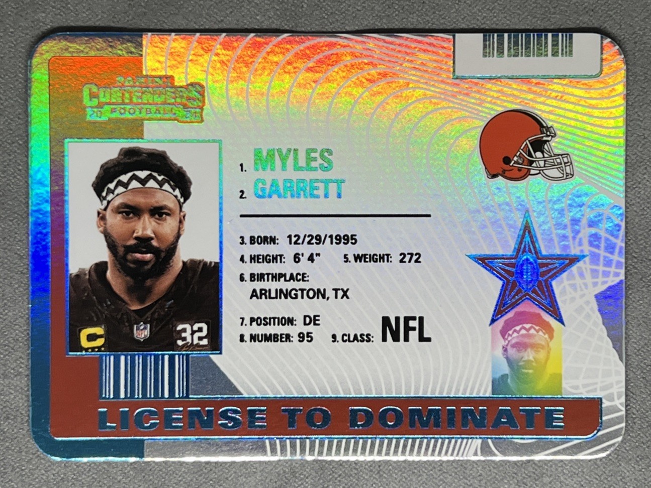 2024 Contenders #29 Myles Garrett License To Dominate Browns