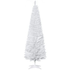 1.8m 6ft Artificial Pine Pencil Slim Tall Christmas Tree with 390 Branch Tips Xm