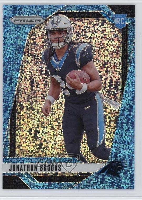 2024 Panini Prizm Rookies Blue Sparkle Prizm 15/96 Jonathon Brooks #357 8mm