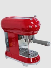 SMEG Retro Style Red 1950’s Kitchen Coffee Maker Steam Tank Expresso Machine.