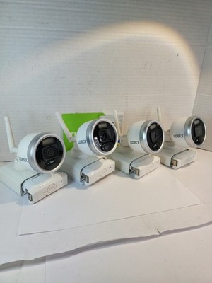 Lot of 4 Lorex U222AA-Z 1080p Wire-Free Security Cameras With Batteries