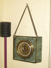 Barometer Bronze Vintage ca. 11 x 9 cm Durchmesser ca. 7 cm