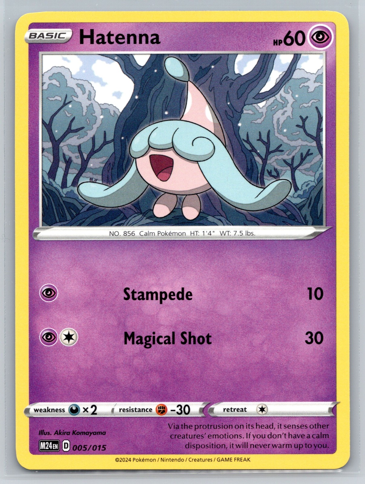 Pokemon McDonald's Promos 2024 #005/015 Hatenna Promo