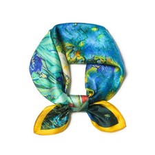 100 Mulberry Silk Scarf 21x21" Square Neck Scarf Pocket Scarf Gift