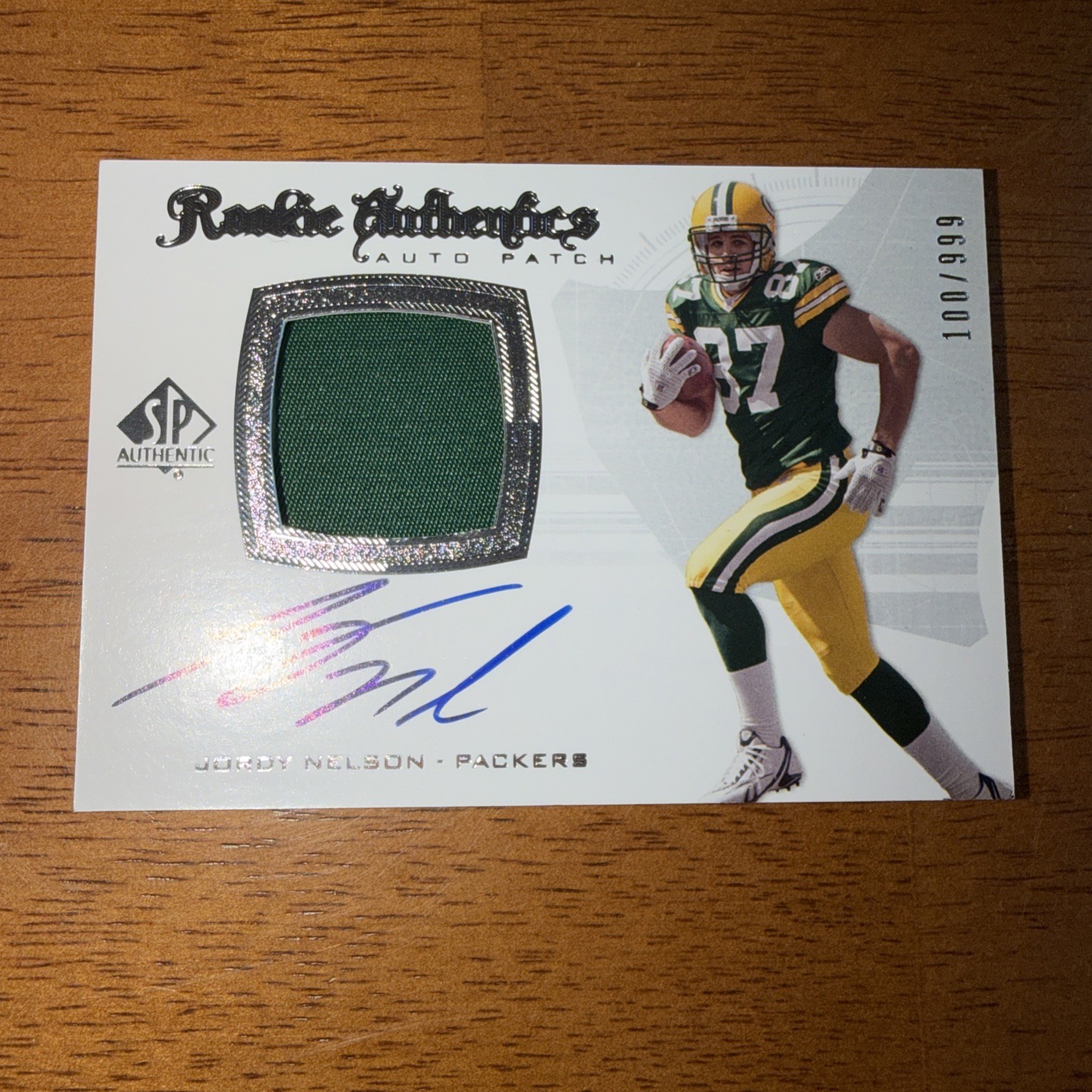 Jordy Nelson SP Authentic #279 Autograph Patch
