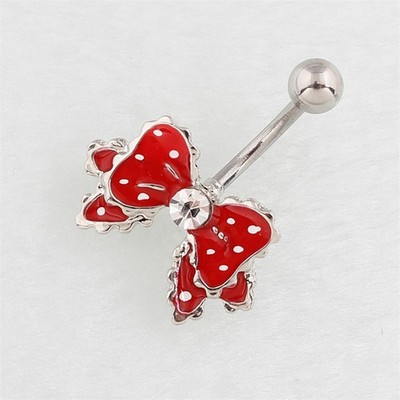Edelstahl Schleife Piercing Bauchnabel Ring Körperschmuck Ornamente für Damen