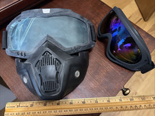 Motorcycle Riding Goggles With Removable Face Mask  an extra pair of goggle