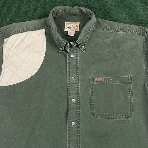 VTG Woolrich Rifle Shooting Shirt Mens Large Green Button Down Hunting Outdoors - Picture 3 of 10