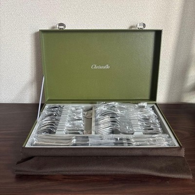 Used Christofle Perles Pearl 30P Cutlery Set Flatware With Box Japan