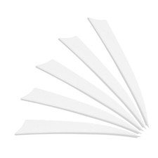 25Pcs 4 Inch Arrows Vanes Left Wing Arrow Feather Turkey Fletching, White