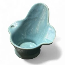 Rosemeade Old West Bathtub Aqua Turquoise Ashtray Medora Chateau de Mores 1940s