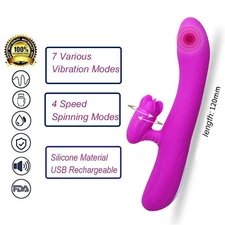 Rabbit Vibrator G-spot Dildo Vibe Waterproof Massager Sex Toys for Women Couple