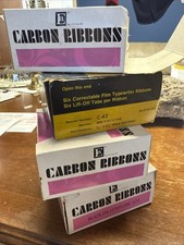 Typewriter Carb n Ribbons 5/16  Black Anti-static, 3 Full Boxes, Free 4 Rolls