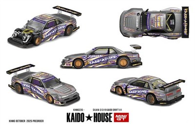 Kaido House x MINI GT 1:64 Silvia S13-R KAIDO DRIFT V1 Model Car