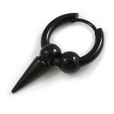 1 Stck. Einzelhänger Spitze/Ball Charm Reifen Huggie Ohrring für Männer/Frauen/Unisex in