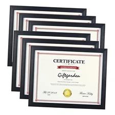  Picture Frames Diploma Certificate Document Award 8.5 xFrame Black, 8.5x11 1