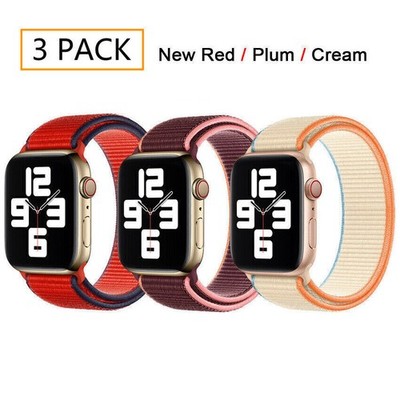 3 Pcs iWatch Band Strap Loop For Apple Watch 9 8 7 6 5 4 3 SE Ultra2 Replacement