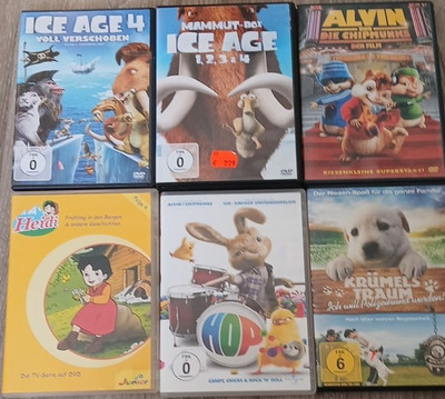 Ice Age DVD Mammut Box 1 2 3 4, Alvin Chipmunks, Heidi, Hop, Krümel Deutsch PAL