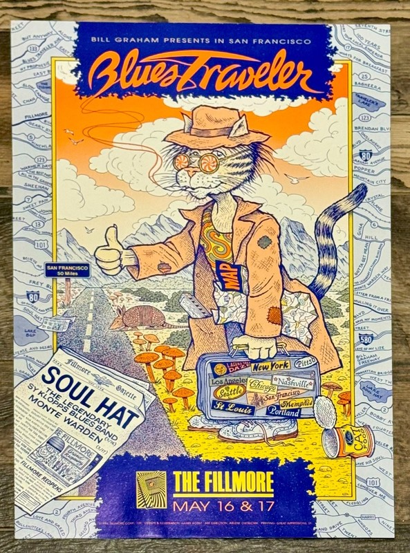 Blues Traveler Signed This Original Concert Poster From The Fillmore 1994