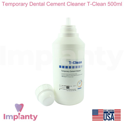 Temporary Dental Cement Cleaner T-Clean 500ml Dissolves And Removes Residue
