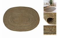 Teppich NatüRlich Und Schwarz 152X245 Cm Jute