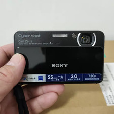 SONY Cyber Shot DSC-T110 Black 16.1MP 4x Zoom CCD Digital Camera - Tested
