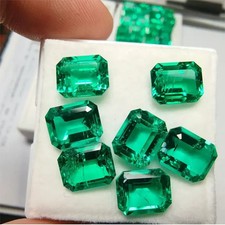 Lab Grown Colombia Emerald Emerald Cut Gemstone Loose Stone With AGL Certificate