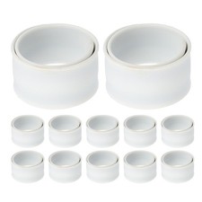 20 Pcs White Slap Bracelets Silicone Snap Bands For Kids Birthday Craft