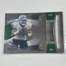 Panini 2009 Prestige Prestigious Picks Hakeem Nicks #22 Green SN 357/500 Rookie!