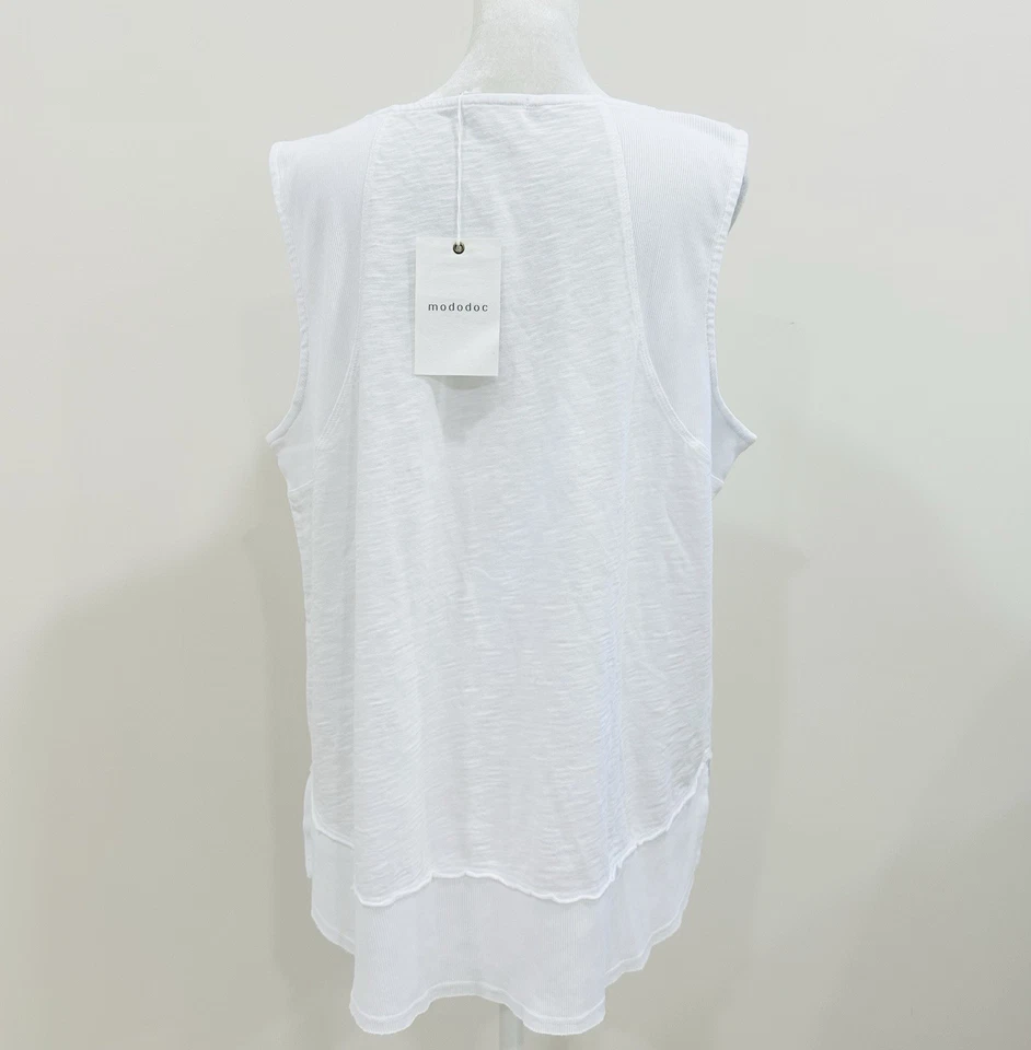 NWT Mododoc Portola Tank Sundance Women’s XL White Sleeveless - Image 3 of 4