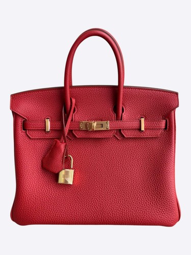 Hermes Rouge Casaque Togo & Gold Hardware Birkin 25
