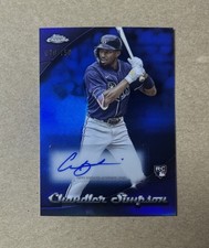2025 Topps Chrome Baseball Chandler Simpson Blue Rookie Autograph Card #’d /150