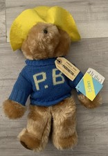 1981 Eden Toys Paddington Bear Blue Sweater Yellow Hat 15 Plush Vtg Has Tags