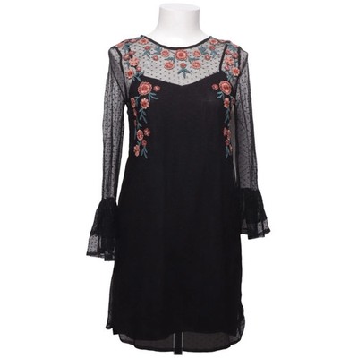 Zara Basic, Kleid, Größe: M, Z1975 DENIM, Schwarz/Mehrfarbig #UHL