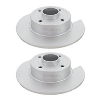 2 Bremsscheiben Voll Ø 240 Mm Triscan Bremsen-Expertise FüR U.A. Renault Clio