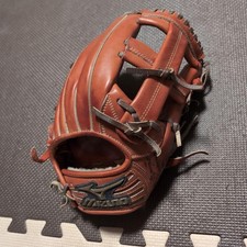Mizuno Global Elite Orange Leather Baseball Glove Signed by Miyamoto Used