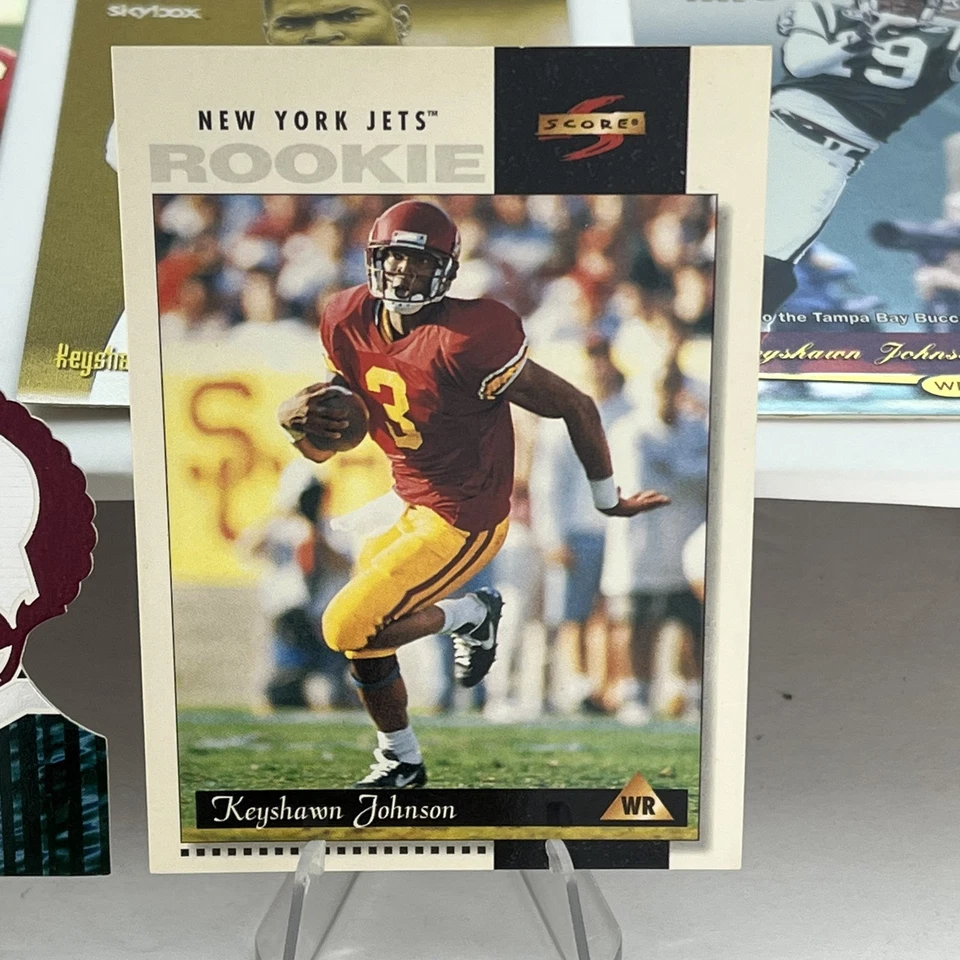 Keyshawn Johnson Lot 1995 Rookie - 2004 Fleer Tradition - Rookie Base Inset Jets - Image 3 of 4