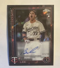 2025 Topps Chrome Sapphire Black Refractor Brooks Lee Auto Rookie 1/10 Twins 🔥