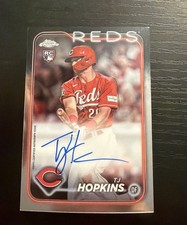 2024 Topps Chrome TJ Hopkins RA-TH Rookie Autograph Cincinnati Reds Baseball