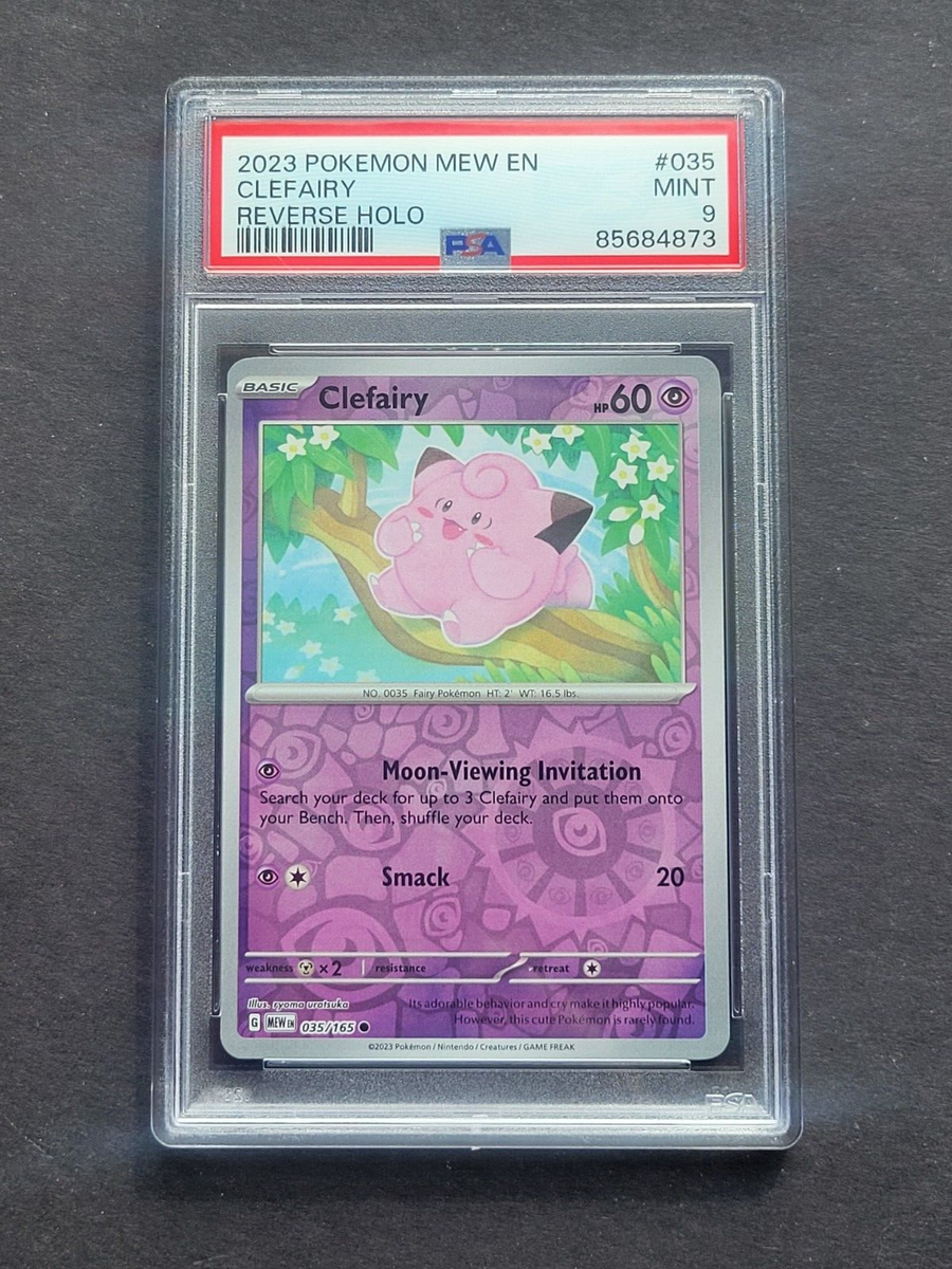PSA 9 CLEFAIRY 035/165 - SCARLET & VIOLET 151 MEW EN REVERSE HOLO