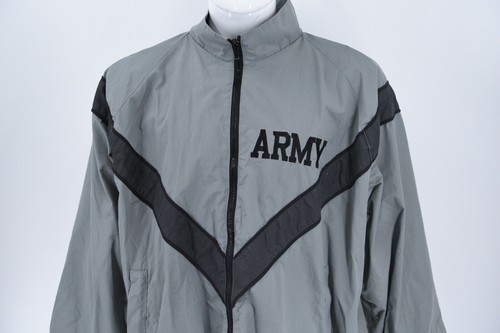 US Army IPFU Physical Fitness Gray Jacket 8415-01-465-4811 Mens L JWOD Skilcraft - Picture 2 of 9