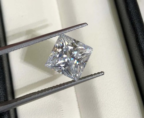 Princess Cut 3.1 Ct Lab-Grown CVD D-Color Diamond Certified Fl-Clarity Gems 4SUC - Picture 4 of 10